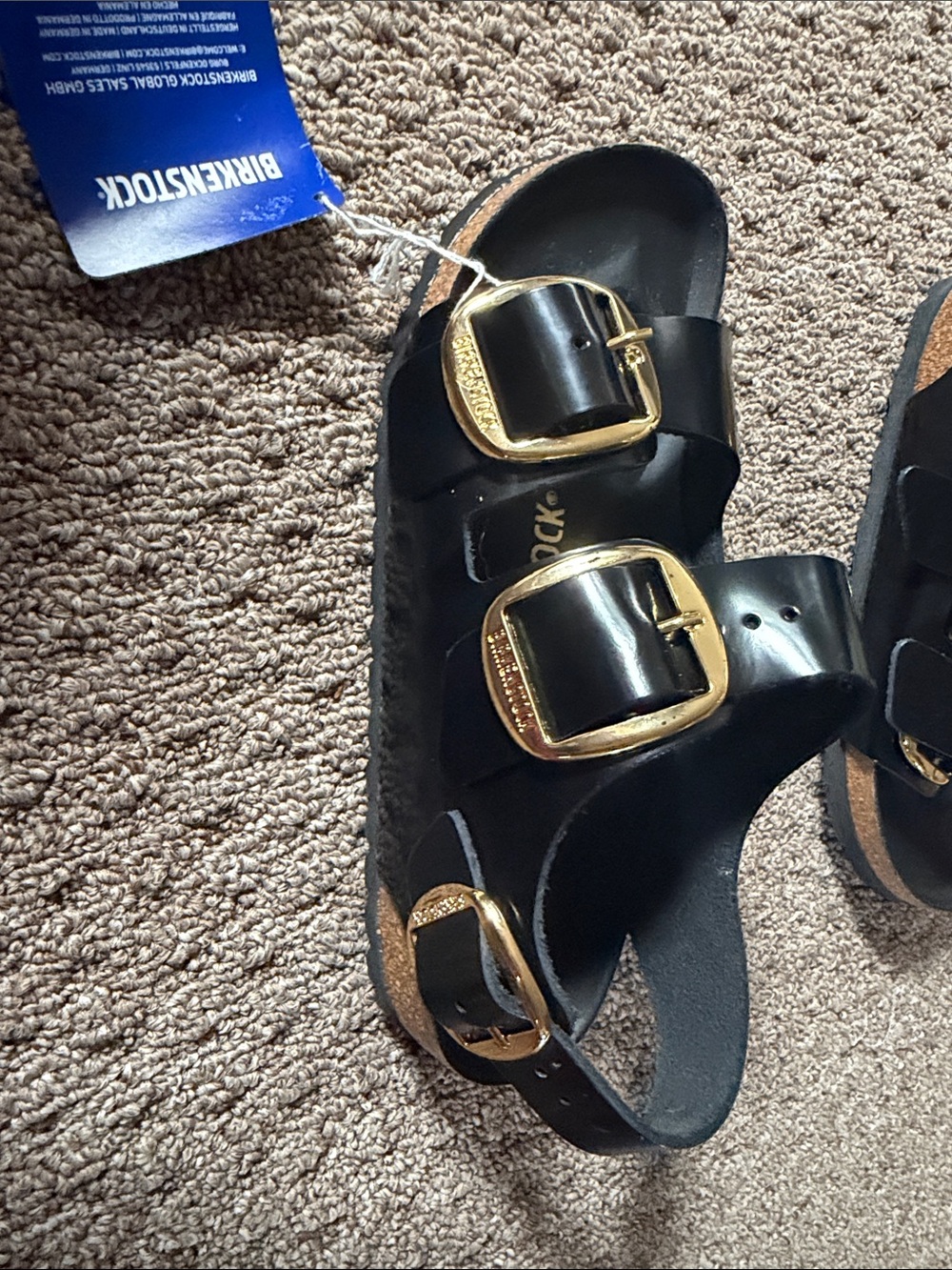 Birkenstock Milano Big Buckle with Gold Buckles